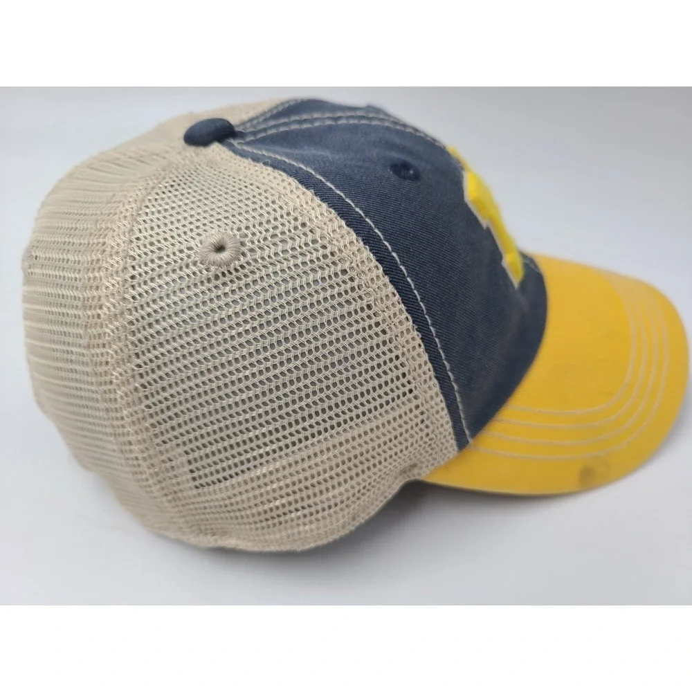 Youth Michigan Wolverines Top of the World Distressed Mesh Snapback Hat Cap NCAA